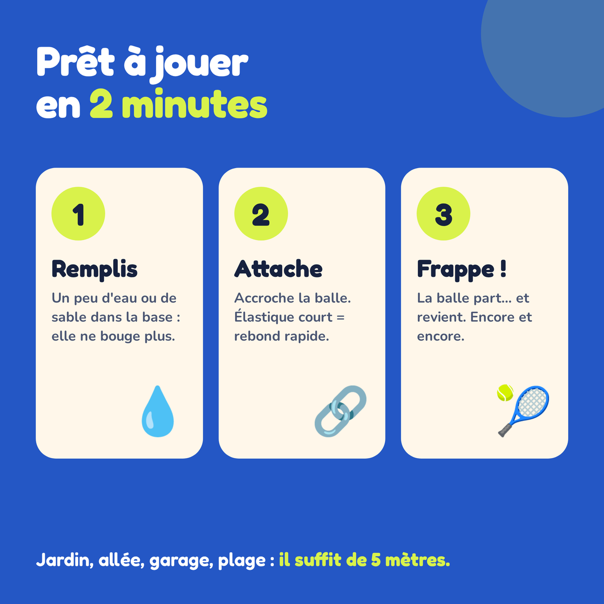 Prêt à jouer en 2 minutes